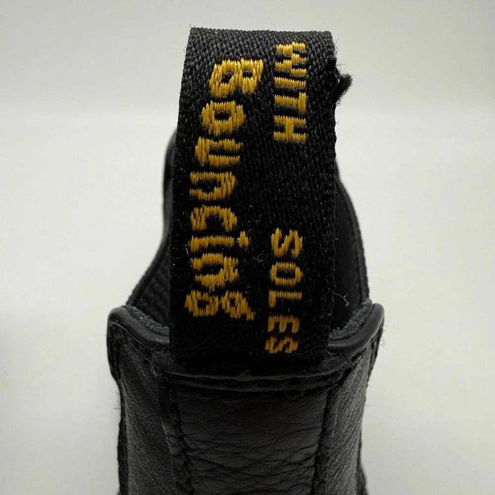 Dr Martens 2976 Chelsea Boots Mens 6 Black Pebbled Leather Stitch Slip On